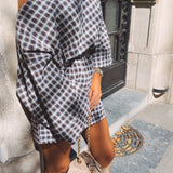 MOONLEY BLUE CHECKERED BLOUSE