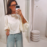 ANAELLE ECRU BLOUSE