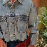 MILAGROS BLUE DENIM JACKET