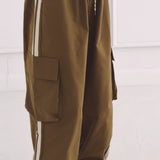 MACIE KHAKI CARGO BALLOON PANTS