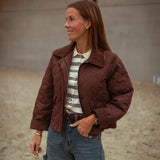 MARIE BROWN PUFFER ZIP JACKET