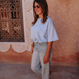 SOLSTICE LIGHT BLUE CROPPED T-SHIRT