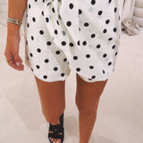 YARA ECRU POLKADOTS SKORT