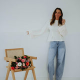 LIORAH WHITE LONGSLEEVE PULL