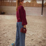 EILEEN BURGUNDY KNITTED SWEATER