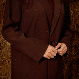 SHINE BRIGHT LIKE A DIAMOND BROWN BLAZER