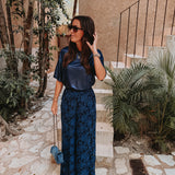 AY CARAMBA DARK BLUE LACE PANTS