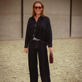 DARK BLUE WIDE LEG JEANS 3250