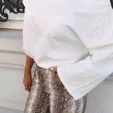 BRIGITTE ASYMMETRIC WHITE T-SHIRT