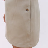 CALETA TAUPE BELT SKORT