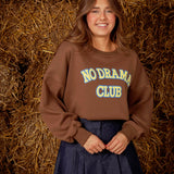 NO DRAMA CLUB BROWN SWEATER