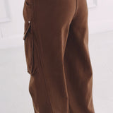 MILA BROWN CARGO BALLOON JEANS