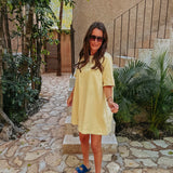 ENSENADA LIGHT YELLOW DENIM DRESS