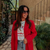 SMILES ONLY RED BLAZER