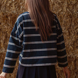 TATUM DARK BLUE STRIPED LONGSLEEVE SHIRT