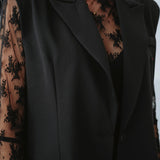 INGA BLACK SLEEVELESS BLAZER