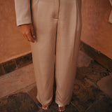 DAHAB BEIGE SATIN PANTS