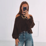 CAMILLE BROWN CUT-OUT PULLOVER