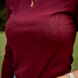 HARVESTON BORDEAUX LONGSLEEVE TOP