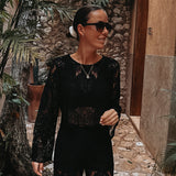 GUADALUPE BLACK CROCHET BLOUSE