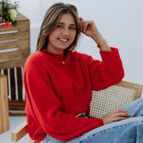 BRUNA RED KNIT SWEATER