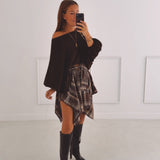 JESSAMY BROWN CHECKERED SKORT
