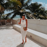HERMOSA WHITE CROCHET DRESS
