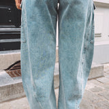 BLUE CARGO BALLOON JEANS 3681