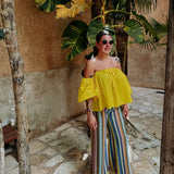HOLA YELLOW OFF SHOULDER TOP