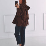 IRINA BROWN LACE ZIP JACKET