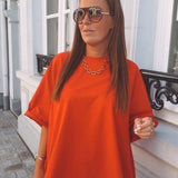 FAYE RED OVERSIZED T-SHIRT