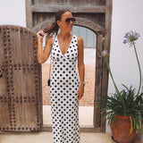 VERANIA WHITE POLKADOTS DRESS