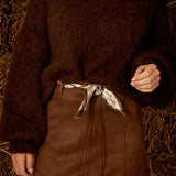 AILEEN BROWN SUEDE SKIRT