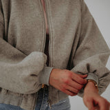 VERONIQUE GREY BOMBER JACKET