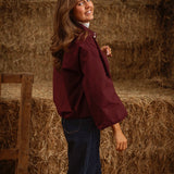 HELLO SEPTEMBER BORDEAUX ZIP JACKET