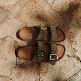 SAFI KHAKI STUDS SLIPPERS