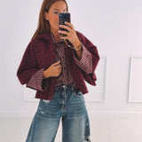 CARLOTTA BURGUNDY JACKET