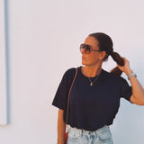 ANDREA DARK BLUE T-SHIRT