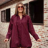 CHESTINA BURGUNDY DRESS