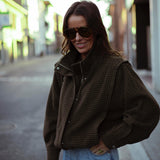 MIREYA BROWN PIED DE POULE JACKET