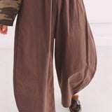 SIENNA DARK BROWN BALLOON PANTS