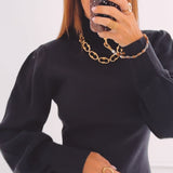 CATO BLACK KNITTED DRESS