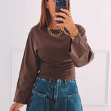 ANGELINA BROWN LONGSLEEVE SHIRT