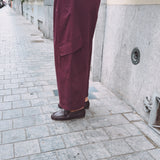 MARTHA BURGUNDY CARGO BALLOON PANTS
