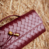MILEY BORDEAUX WOVEN POCHETTE