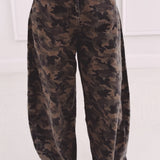 BROWN ARMY BALLOON PANTS A5245