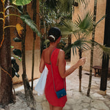 BESAME RED ONE SHOULDER DRESS