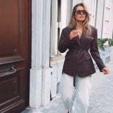 WINSLET BROWN BELT BLAZER