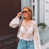 LINARA ECRU LACE BLOUSE