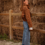 READY FOR FALL CAMEL GLIMMER JACKET